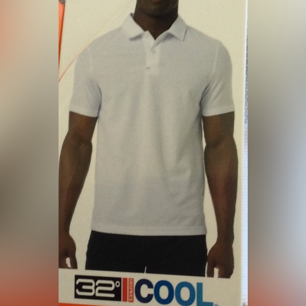 32 Degrees Men's White Polo Shirt NWT size XXL